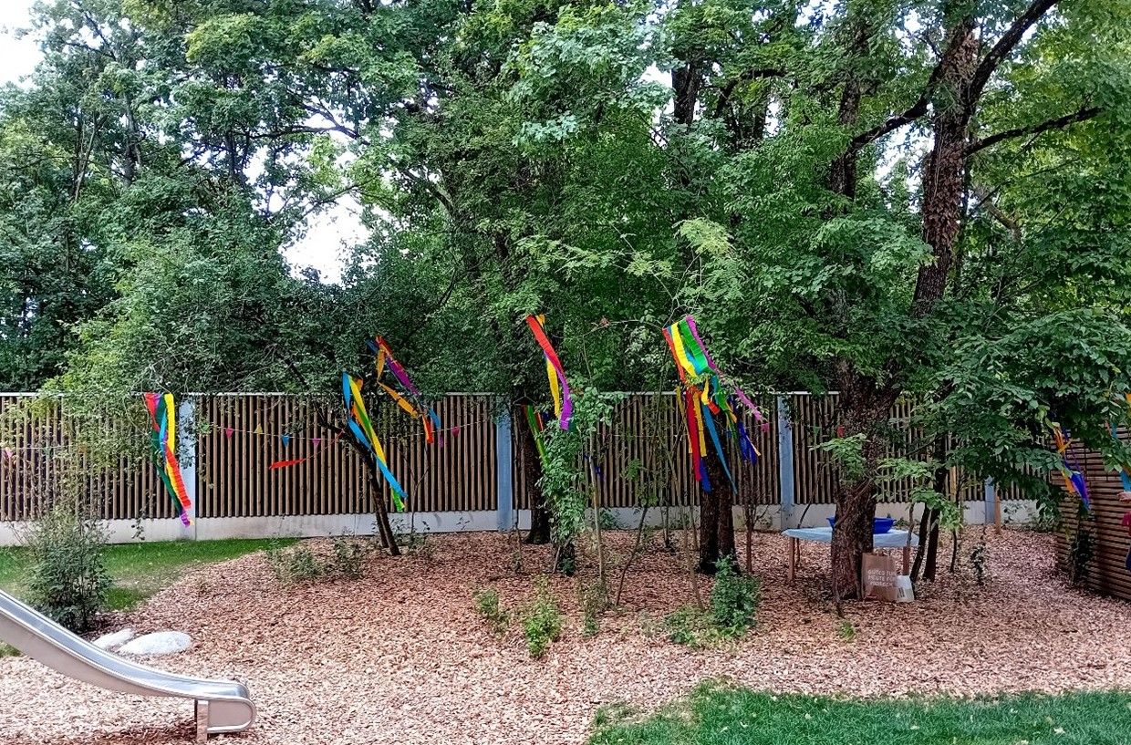 Geschmückter Garten