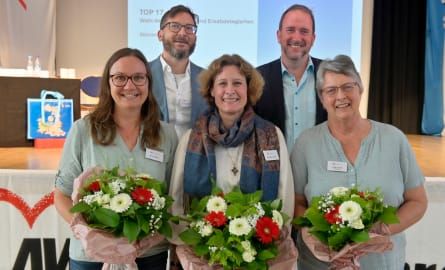(v.l): Anna Huber,  Dr. Andreas Dingler, Manuael Lüning, Dr. Andreas C. Hofmann und Jutta Schödl
