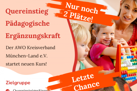 Noch 2 Plätze: Weiterbildung zur Pädagogischen Ergänzungskraft