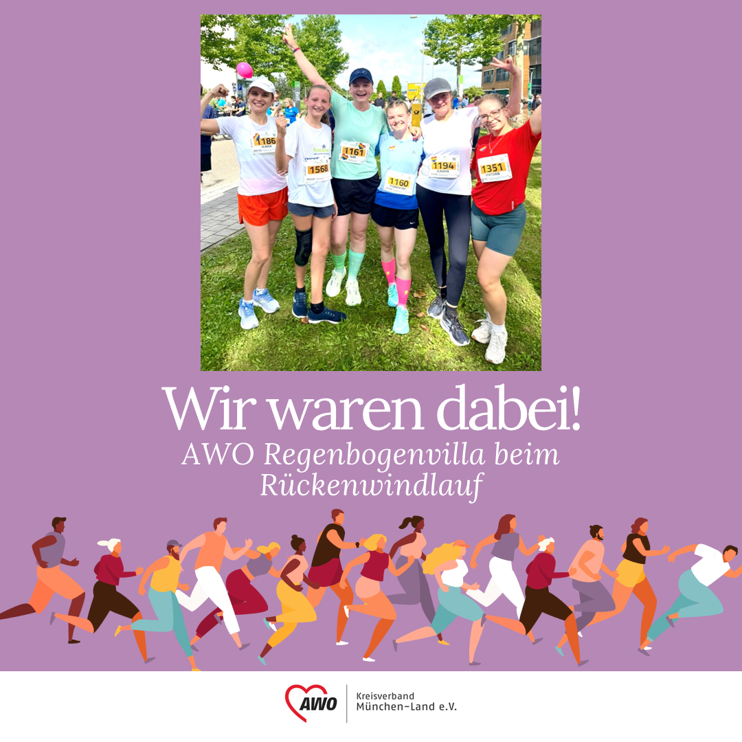 Teamfoto Regenbogenvilla auf Lauf