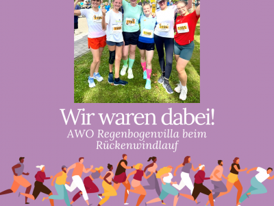 Wir waren dabei: Kinderhaus Regenbogenvilla beim Rückenwindlauf!