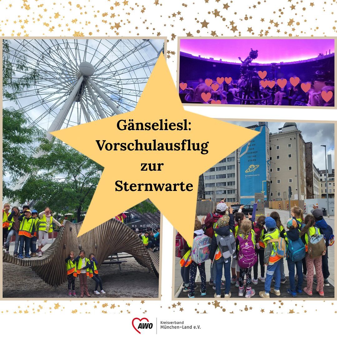 Collage vom Ausflug zur Volkrssternwarte