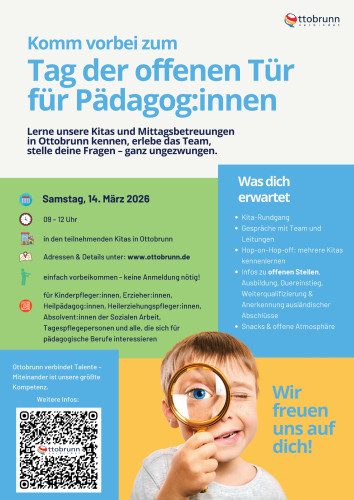 Ottobrunn: „Hand im Hand“ beim Tag der offenen Tür für Pädagog*innen am 14. März 2026
