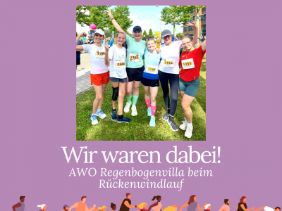Wir waren dabei: Kinderhaus Regenbogenvilla beim Rückenwindlauf!