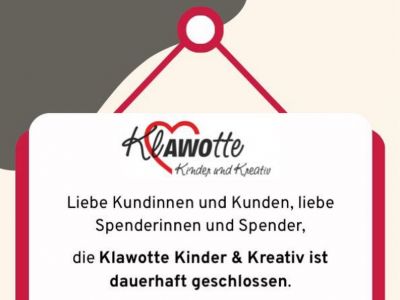Klawotte Kinder & Kreativ ist dauerhaft geschlossen