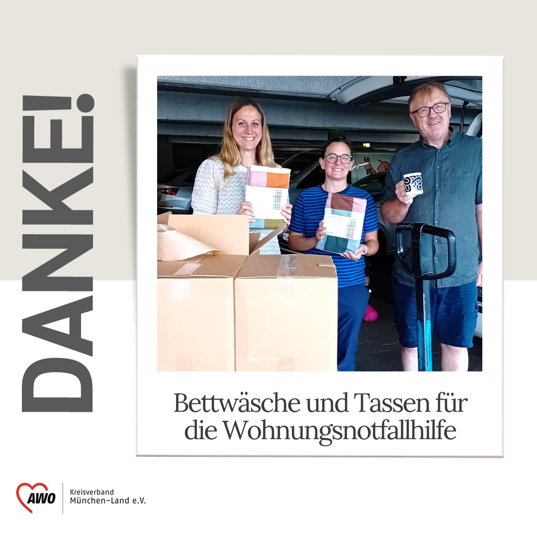 AWO-Team mit Spenden