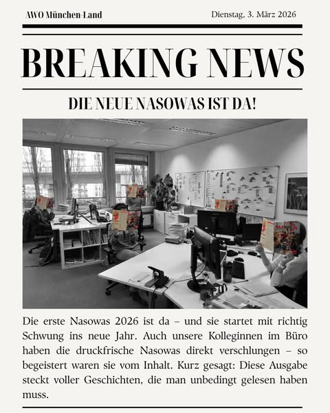 Kolleginnen lesen im Büro Zeitschrift Nasowas