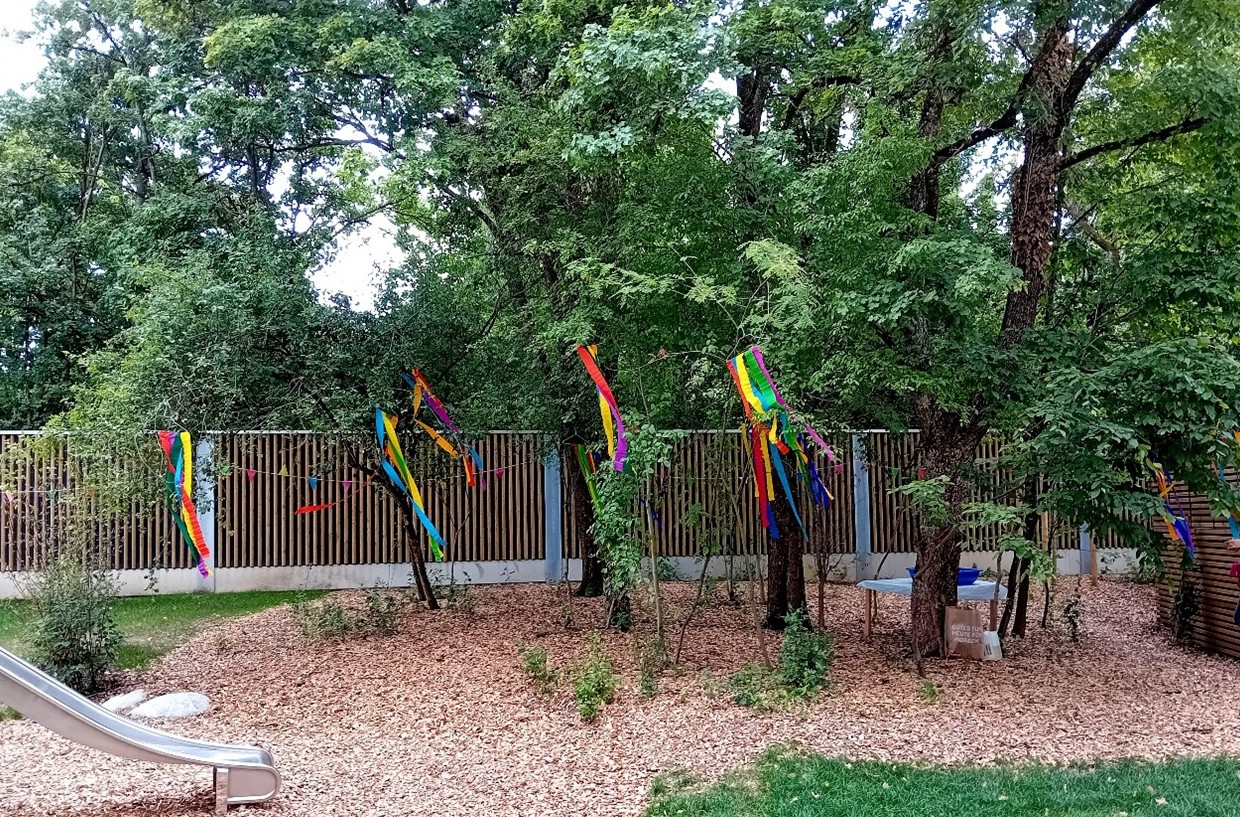 Geschmückter Garten