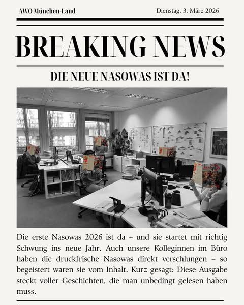 Kolleginnen lesen im Büro Zeitschrift Nasowas