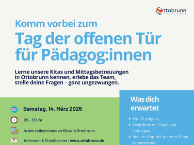 Ottobrunn: „Hand im Hand“ beim Tag der offenen Tür für Pädagog*innen am 14. März 2026