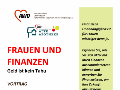 Frauen und Finanzen – Geld ist kein Tabu: Vortrag am 22.01. im Familienzentrum