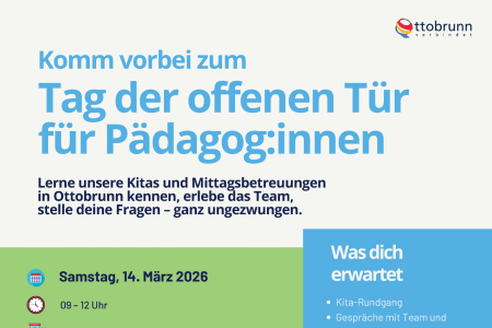 Ottobrunn: „Hand im Hand“ beim Tag der offenen Tür für Pädagog*innen am 14. März 2026