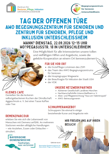 Tag der offenen Tür: Angebote für Senior*innen, Pflege und Inklusion in Unterschleißheim kennenlernen
